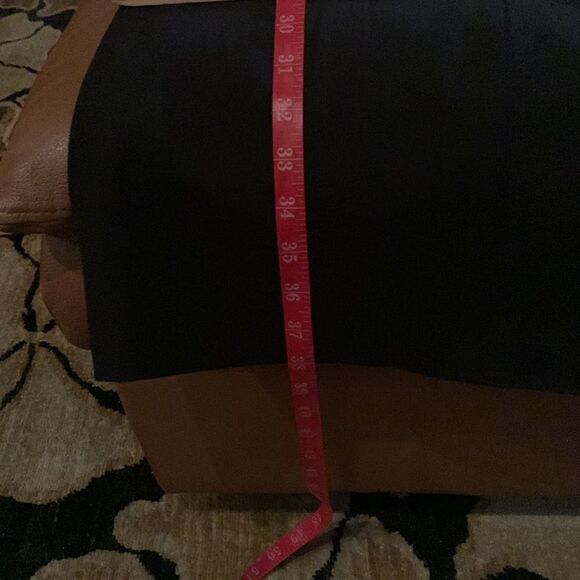 Worthington Works Stretch Separates Size 8 Silver Button Front Black Trench Coat - Picture 14 of 15